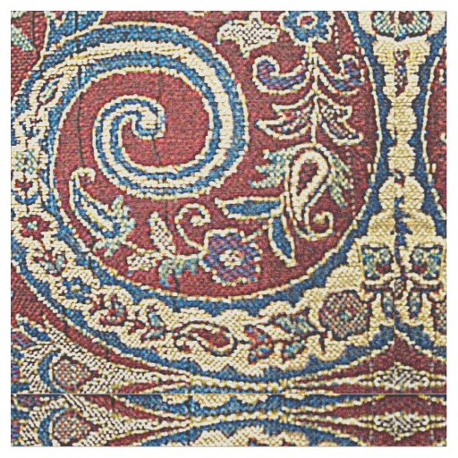 RED MLULTICOLOR FLORAL BROCADE FABRIC