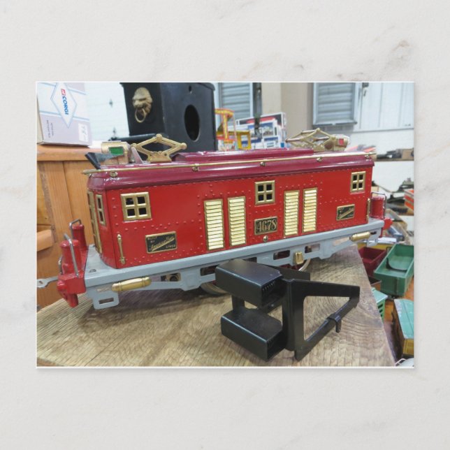 Red Model Train Car Postcard (Front)