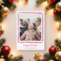 Red Modern Abstract Brushstrokes Frame Holiday