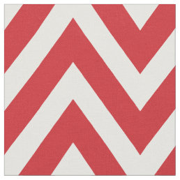 Red Modern Chevron Large Scale Fabric