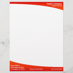 Red Modern Elegant Letterhead