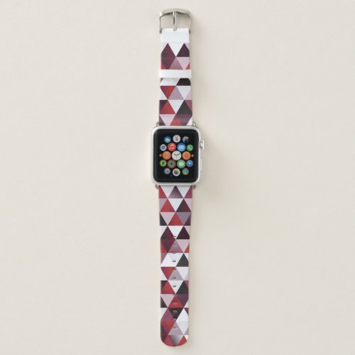 Red Modern Geometric Trendy Stylish Pattern Apple Watch Band