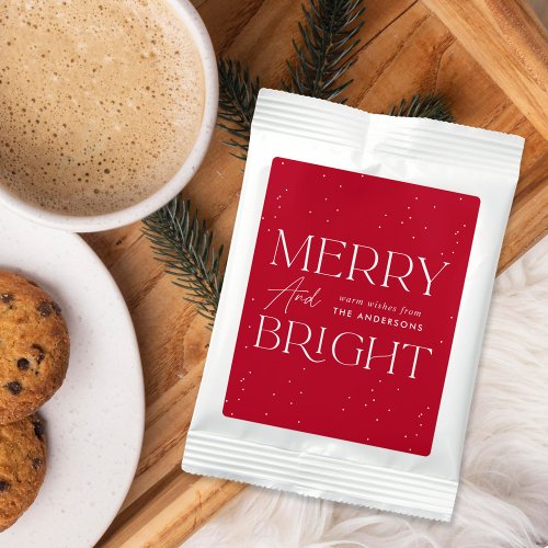 Red Modern Merry and Bright Hot Chocolate Drink Mix