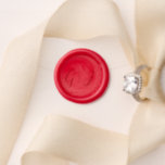 Red modern monogram wedding wax seal stamp<br><div class="desc">Modern Red poppies modern floral wedding,  hand painted flowers for a spring summer wedding. With monogram initials of bride and groom. Original artwork by Caroline Bonne Müller</div>