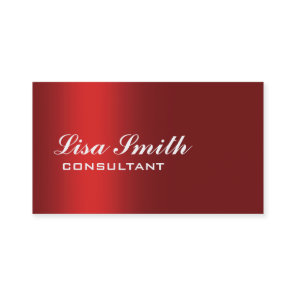 Red Modern Professional Elegant Simple Plain Business Card