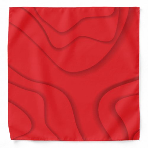 Red modern trendy cool paper cut style art bandana