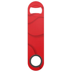 Red, modern, trendy, cool paper cut style art bar key