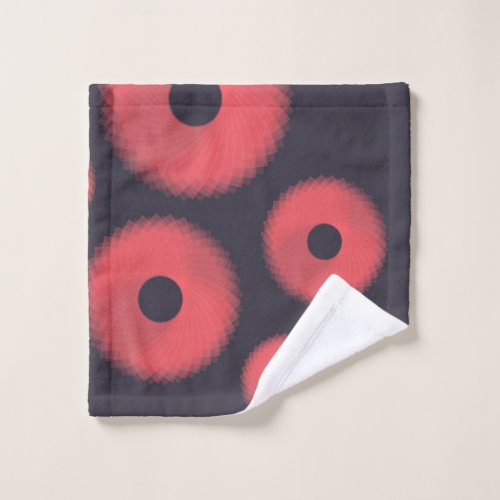 Red modern urban fun abstract geometric graphic wash cloth