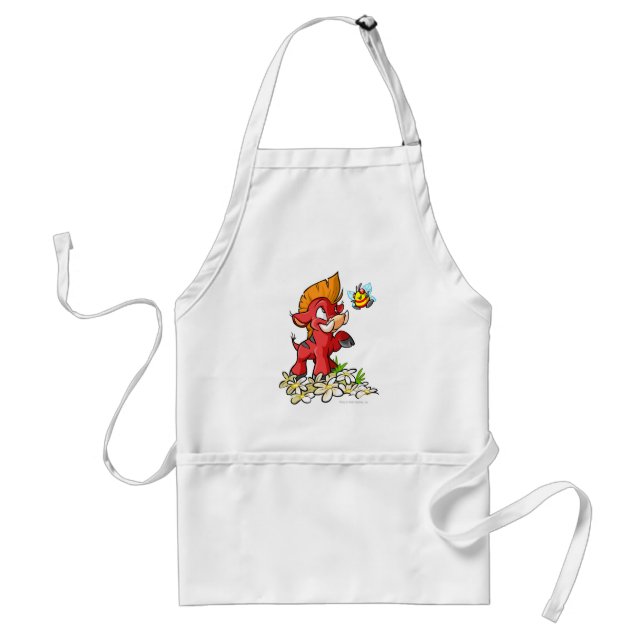 Red Moehog and Buzz Adult Apron (Front)