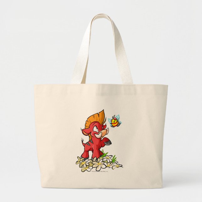 Red Moehog and Buzz Large Tote Bag (Front)