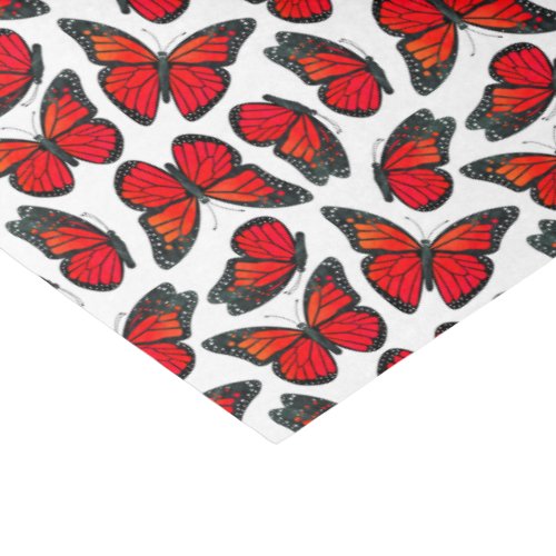 Red Monarch Butterfly Pattern Tissue Paper