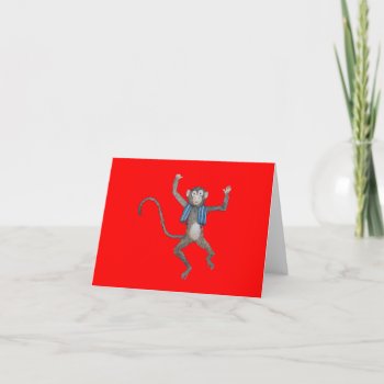 Red Monkey Notecards by goldersbug at Zazzle