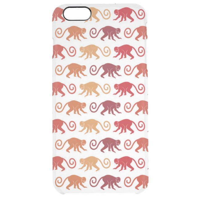 Red Monkeys Pattern Uncommon iPhone Case (Back)