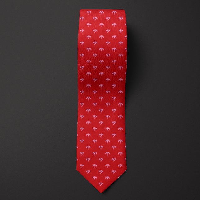 Red Monochrome Dragon Neck Tie (Creator Uploaded)