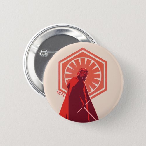 Red Monochrome Kylo Ren Button