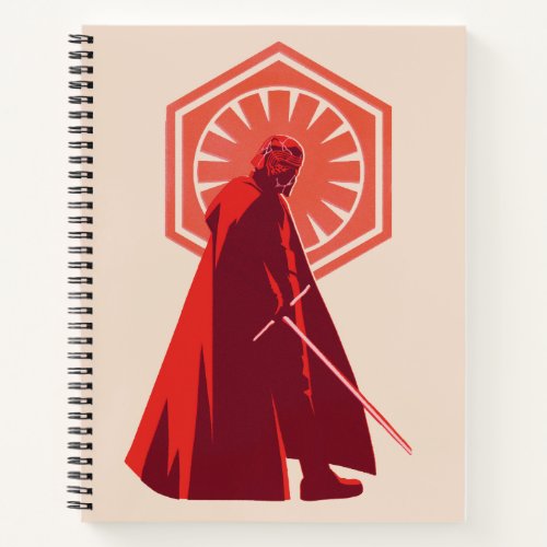 Red Monochrome Kylo Ren Notebook