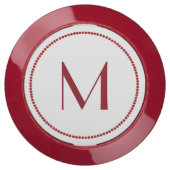 Red Monogrammed Charging Hub (Front)