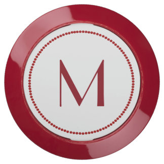 Red Monogrammed Charging Hub