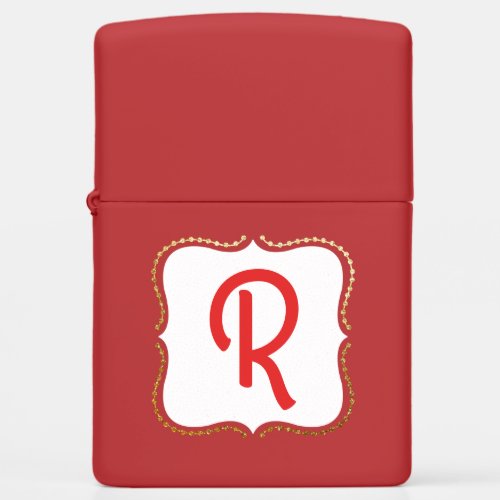 Red Monogrammed Zippo Lighter