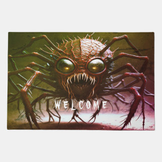 Red Monster Halloween Doormat