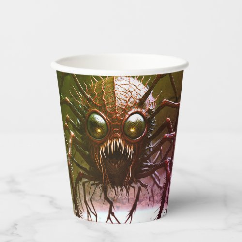 Red Monster Halloween Paper cups