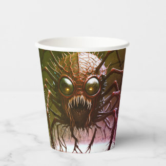 Red Monster Halloween Paper cups