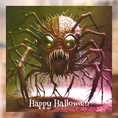Red Monster Halloween Window Cling