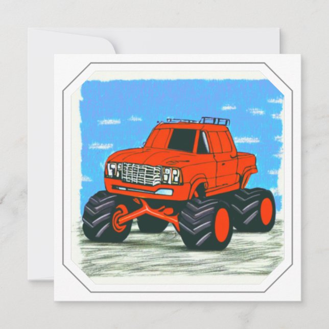 Red Monster Truck  and Blue Monster Truck (Front)