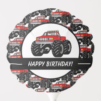 Red Monster Truck Balloon