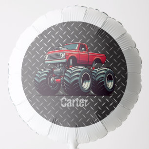 Red monster truck balloon