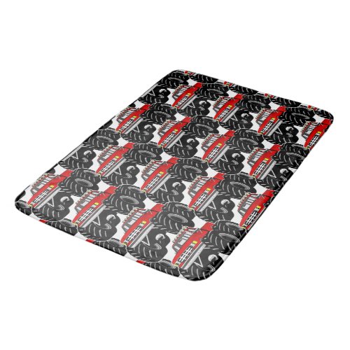 Red Monster Truck Bath Mat