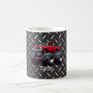 Red monster truck  coffee mug