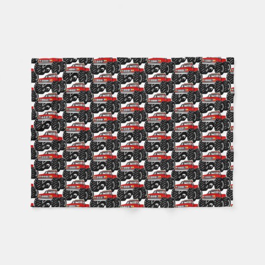 Red Monster Truck Fleece Blanket | Zazzle.com