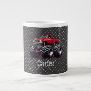 Red monster truck  giant coffee mug