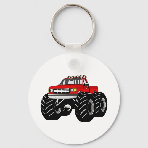 RED MONSTER TRUCK KEYCHAIN