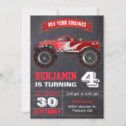 Red Monster Truck Kids Birthday Party