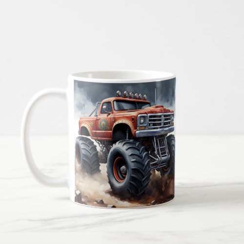 Red Monster Truck Mug