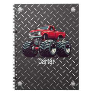 Red monster truck notebook