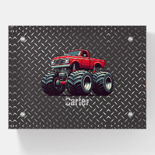 Red monster truck paperweight