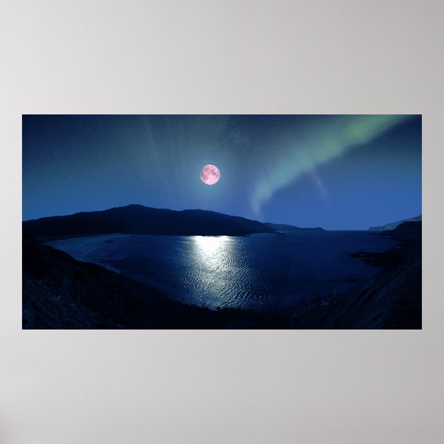 Red Moon Aurora Poster (Front)