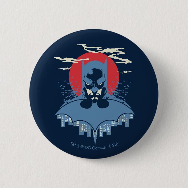 Red Moon Batman With Logo Button (Front)