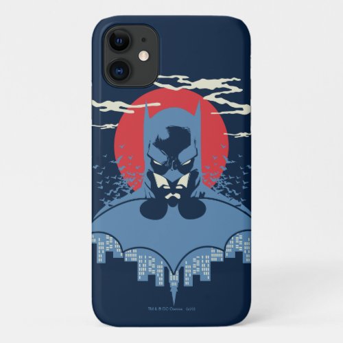 Red Moon Batman With Logo iPhone 11 Case
