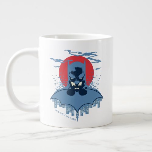 Red Moon Batman With Logo Giant Coffee Mug