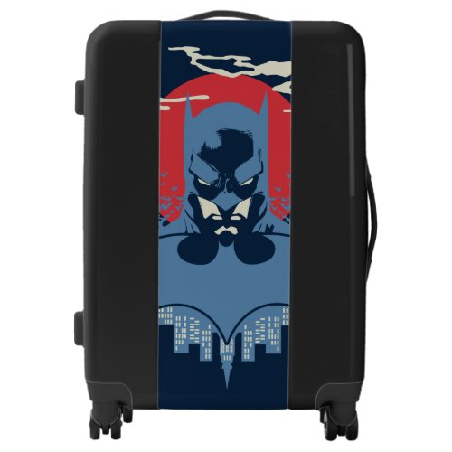 Red Moon Batman With Logo Luggage