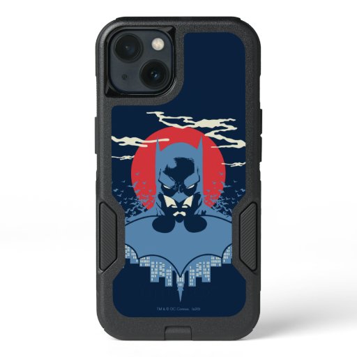 Red Moon Batman With Logo iPhone 13 Case