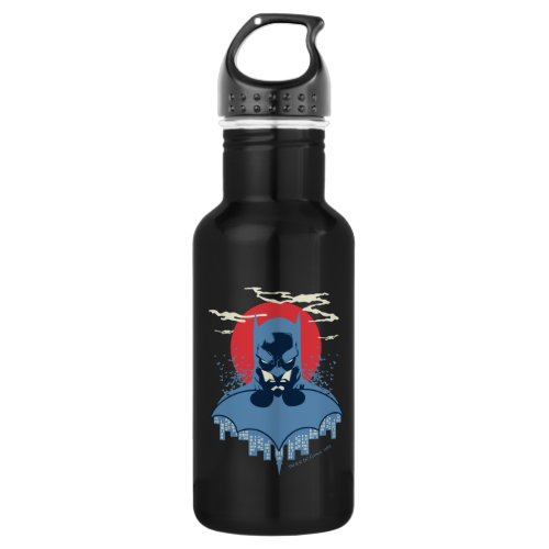 Red Moon Batman With Logo Stainless Steel Water Bottle
