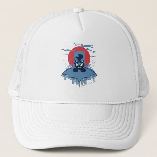 Red Moon Batman With Logo Trucker Hat