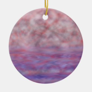 Red moon blue water onament ceramic ornament