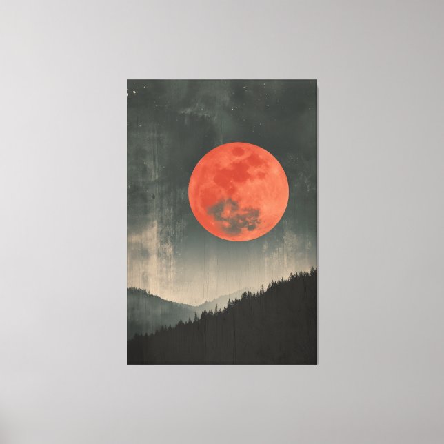 Red Moon Canvas Print (Front)