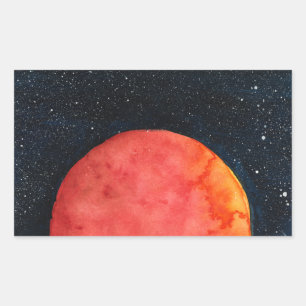 Red Moon Galaxy Stickers